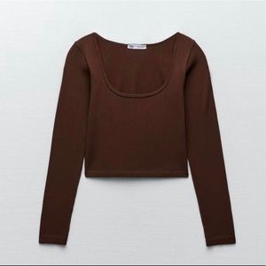 Zara Brown Contour Long sleeve